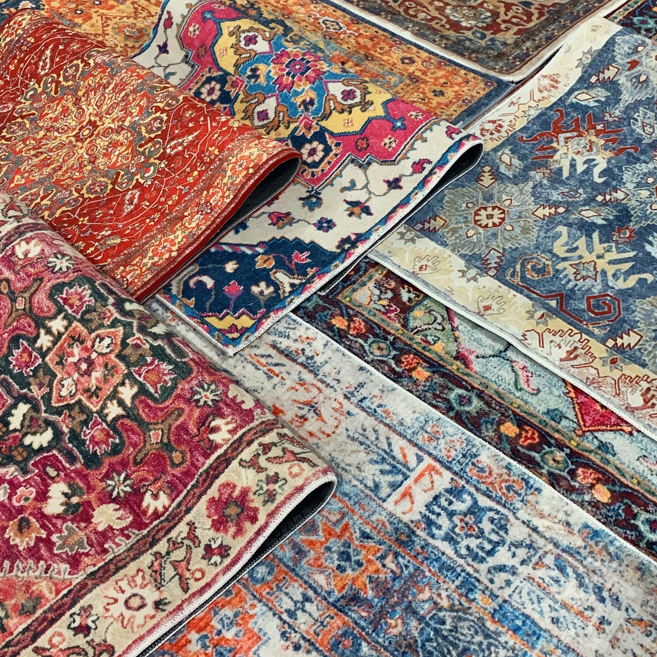 Turkish ethnic style carpet American light luxury retro living room coffee table blanket home bedroom bed side thick imitation cashmere
