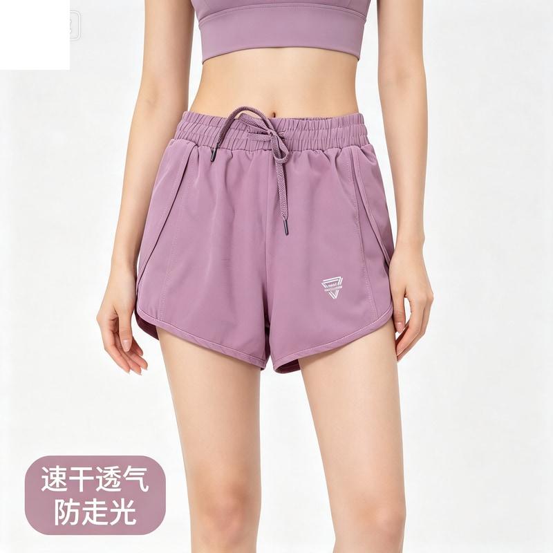 Sports shorts for women, summer thin, quick-drying, fake two-piece breathable fitness pants, anti-exposure, slimming, running and aerobics sports pants