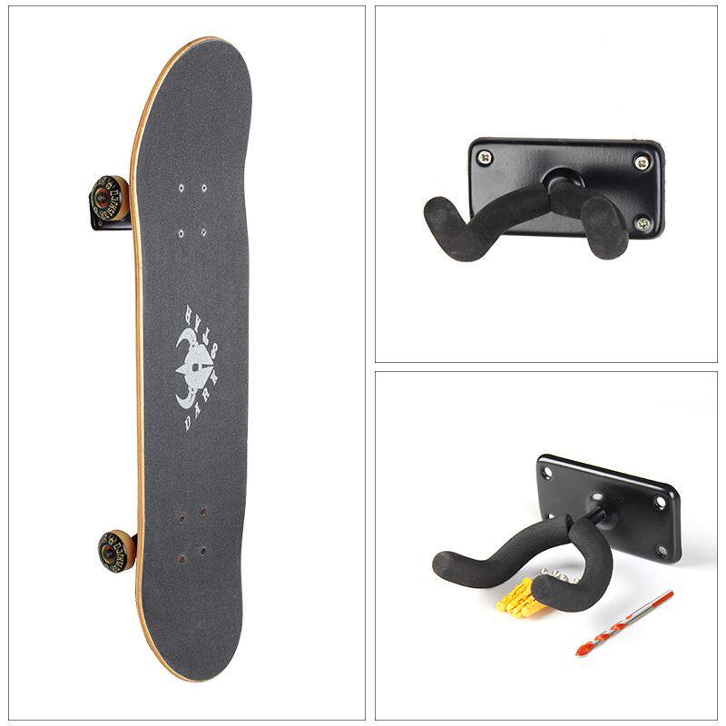 Skateboard wall-mounted skateboard Load Bearing Ski board Veneer Bracket Double Teething Wall Electric Iron long board Double board