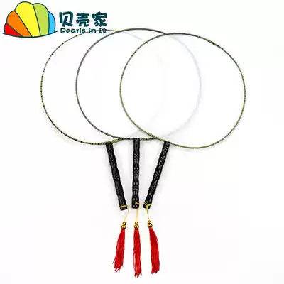 Young children cartoon craft fan Oval trumpet women's hand-painted Palace fan round fan semi-finished Chinese round fabric