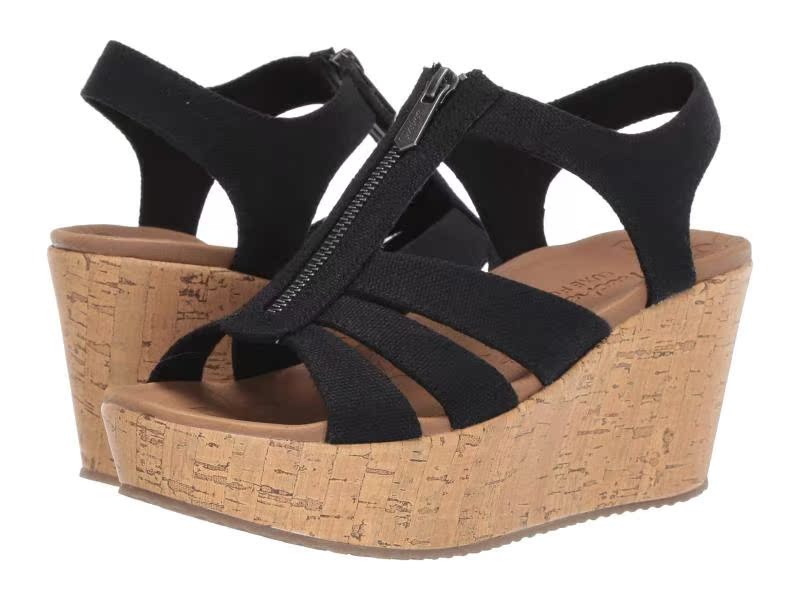 Skechers / SKECHERS dép thể thao nữ cao gót khóa kim loại thoải mái và thoáng khí Thư trực tiếp của Mỹ 9183780 - Dép thể thao dép havaianas chính hãng