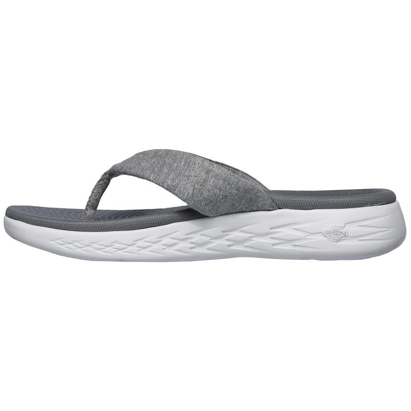 Giày thể thao Skechers / SKECHER dép thể thao pinch phẳng phẳng thoải mái đệm mùa hè 2057989 - Dép thể thao dép da