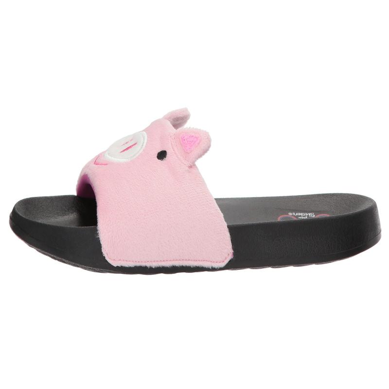 Skechers / SKECHERS Dép thể thao nữ Piggy Phim hoạt hình từ ngữ với du lịch bằng phẳng 9011306 - Dép thể thao giày quai hậu