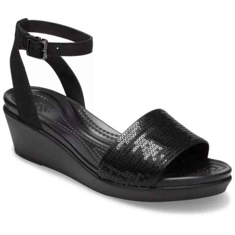 Сандалии CROCS/Карочи женские спортивные сандалии с каблуком-ступенькой, стразами, мягкие и комфортные, ремешок на щиколотке, прямой импорт США C359S