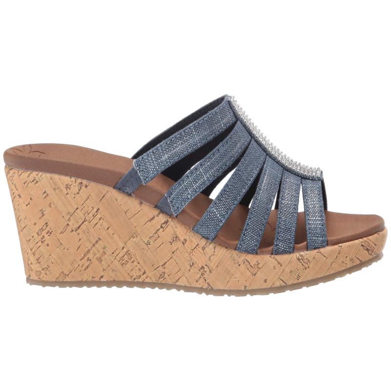 Skechers / SKECHERS dép thể thao nữ cao gót mỏng dây đai thoáng khí mùa hè thoải mái du lịch 9273235 - Dép thể thao giày dép juno
