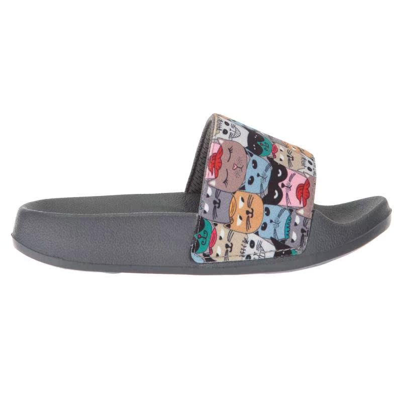 Skechers / SKECHERS dép thể thao nữ với một con mèo hoạt hình ánh sáng bãi biển 9040197 - Dép thể thao giày dép bitis