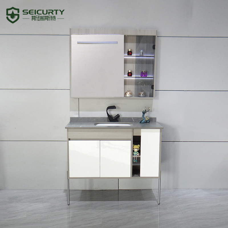 ST5105 Bathroom Cabinet Floor-to-ceiling Integrated Powder Room Washbasin Washbasin Washbasin Cabinet Combination