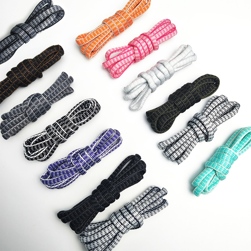 Suitable for Asics Sports Running Shoes, Semi-Oval Spotted Shoelaces, Badminton Shoes, Non-Slip Laces, Black, White, Gray Suitable for Asics Sports Running Shoes, Semi-Oval Spotted Shoelaces, Badminton Shoes, Non-Slip Laces, Black, White, Gray