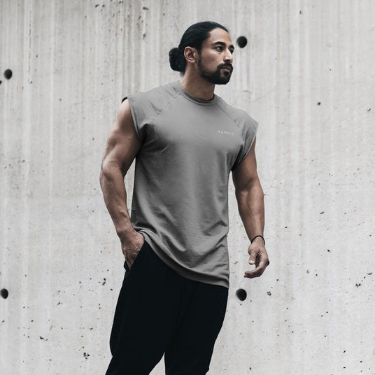 Muscle Fitness Dog Male Sibling Summer Sports Casual Vest Running Exercise Basketball Loose Elastic Kan Shoulder Vest