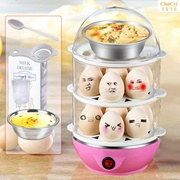 ca nấu mì siêu tốc mini Xinfei hộ gia đình hai lớp nồi trứng hấp trứng trứng máy tự động tắt nguồn tiệt trùng bình sữa chống khô sữa ấm - Nồi trứng nồi lẩu mini loại nào tốt