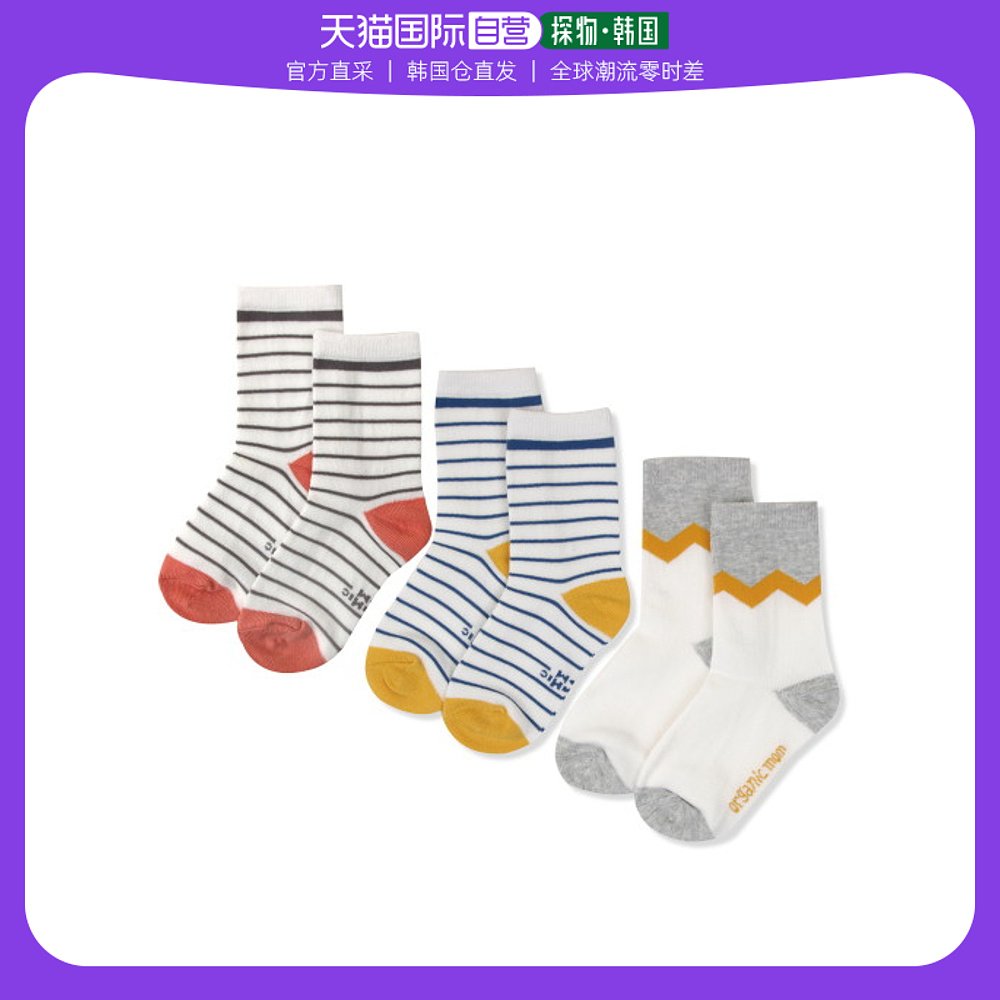 Korean direct mail ORGANIC MOM socks boy tube comfortable skin and leisure hundreds of millions of MGZ7SC05