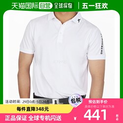 한국 다이렉트 메일 J.Lindeberg Jin Lindeberg POLO 탑 T셔츠 남성 흰색 문자 루즈 반소매