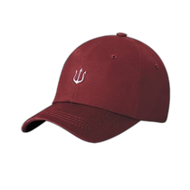 (Direct Mail from Korea) VERUTUM Fashionable Simple White Embroidery Pattern Baseball Cap Purple Red H002