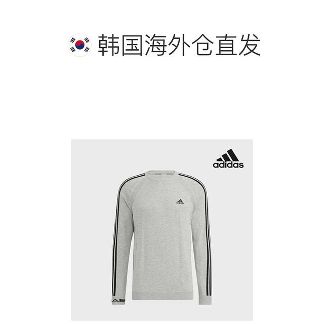 Korea Direct Mail [AdidasGOLF] Men's 3S Pullover Long Sleeve Sweater Medium Grey HG83