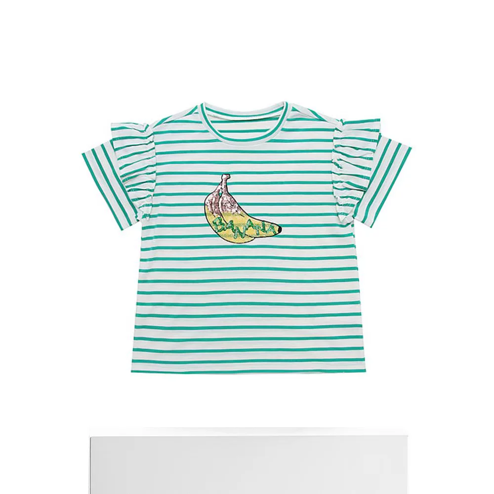 Прямой импорт из Кореи [Tiffany] Зеленая футболка T -shirt T12KBT010