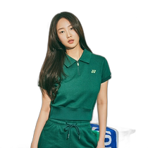 Korean direct mail YONEX] Womens short length collar T-shirt 235TS014F