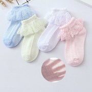 Childrens Socks Summer chúa bé Thin Socks Cô gái ren Vũ Socks bé Net-mắt trắng ren Socks.