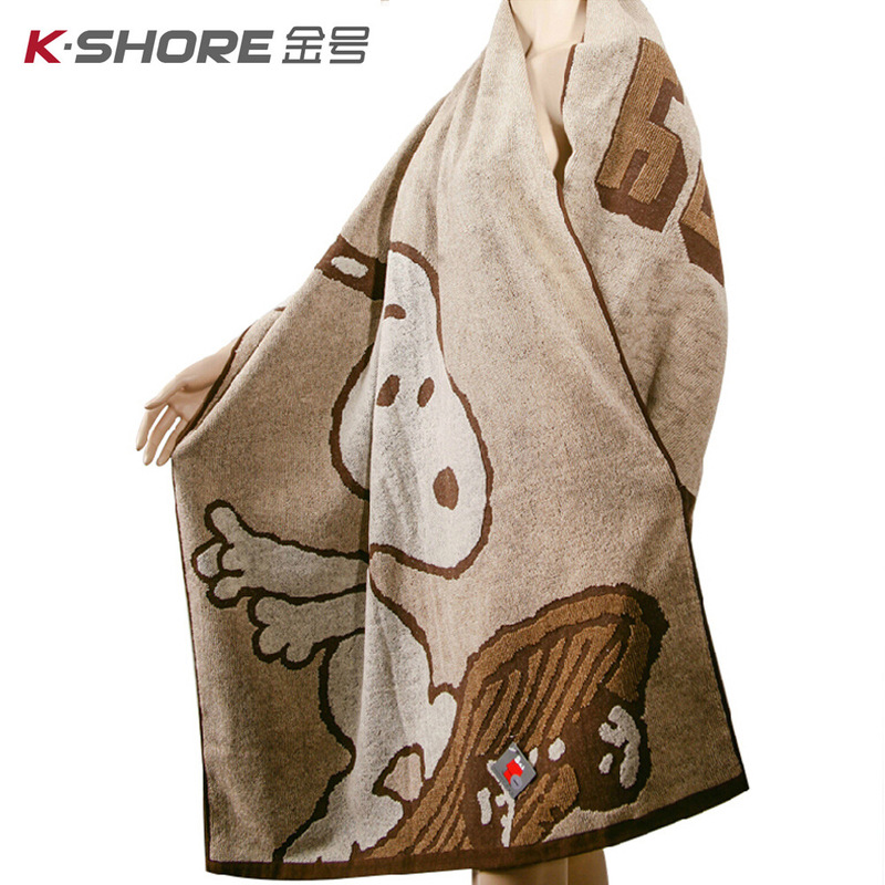 Gold Brand Towel Pure Cotton Extra Large and Thick Bath Towel 180*78 Cartoon Snoopy Sn3047A Genuine Product Free Shipping