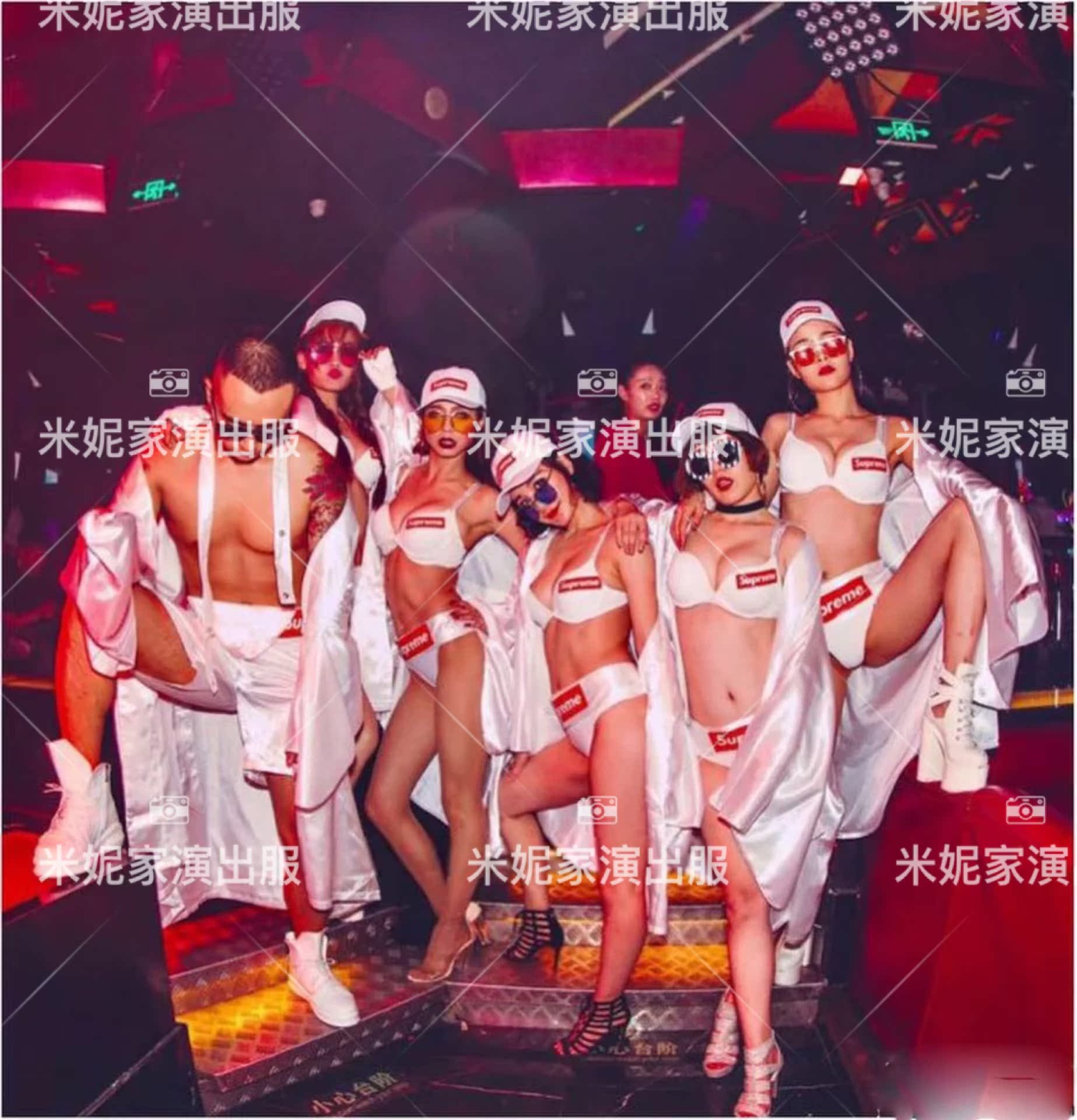 Mianie hip-hop kimono gogo bar ds dance team dj acting out of the Chaos Alphabet Sexy Bikini