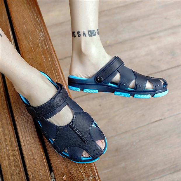Giày không thấm nước thời trang nam mưa giày nam rửa xe công việc ngoài trời giày sông câu cá chống trượt dép đôi và dép nam - Rainshoes giày chạy bộ chống nước