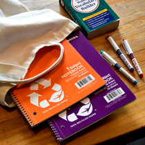 KAISA KAISA American 3-hole coil book color Subject Notebook American version three-hole Subject Notebook tearable belt tear line Red and Blue line notepad A4 book