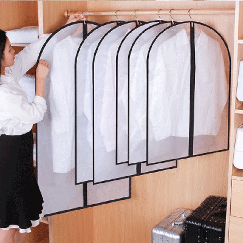 Clothes Dust Cover Dust Bag Hanging Clothes Dustproof Suit Cover Hanging Clothes Bag Home Wardrobe Coat Cover Clothes Bag