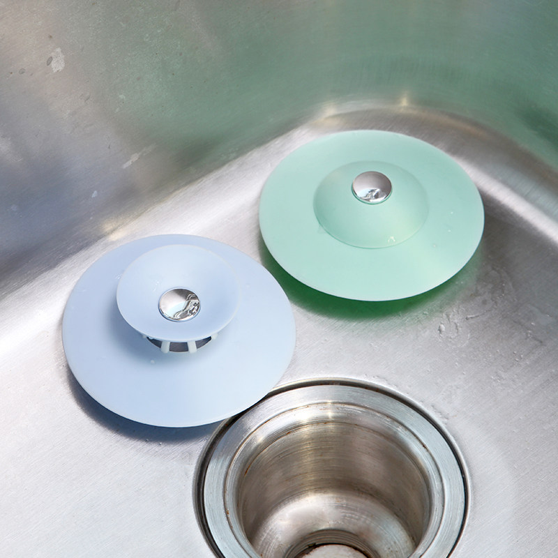 Kitchen Sink Plug Dressing Room Sink Sewer Deodorizer Press Pressure Floor Drain Lid Wash Basin Stopper Leak Water