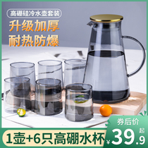 Large Capacity Cold Kettle Glass High Temperature Resistant Cool White Open Water Cup Home Living Room Suit Bubble Teapot Zakers Cool Kettle