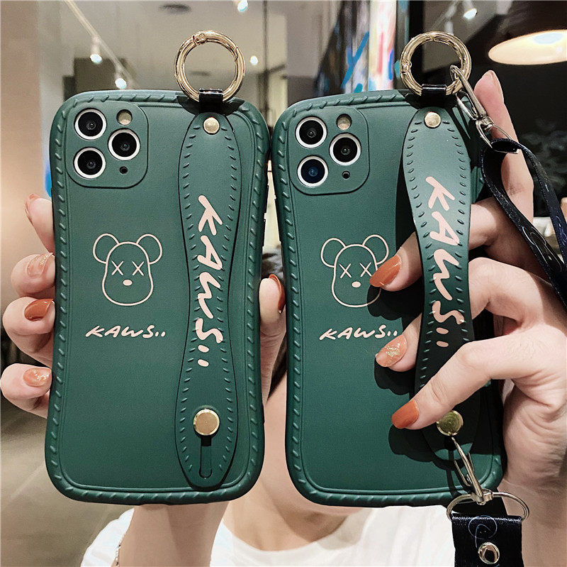 Tide brand joint wristband suitable for iphone12promax apple 13 mobile phone protective shell 11 messenger lanyard xs max small waist xr female 8plus soft silicone iph