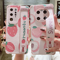 Fresh strawberries apply Huawei mate30 mobile phone shell mate40pro lens full package p40pro silicone gel soft shell nova7 cute P30 anti-fall glory 30 wristband sloth