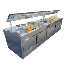 Fast food restaurant heating table commercial school canteen self-service fast food truck customized intelligent steaming table optional weighing