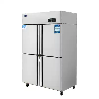 Silver du four-door refrigerator commercial kitchen vertical refrigerated freezer large capacity 4 open freezer large display cabinet