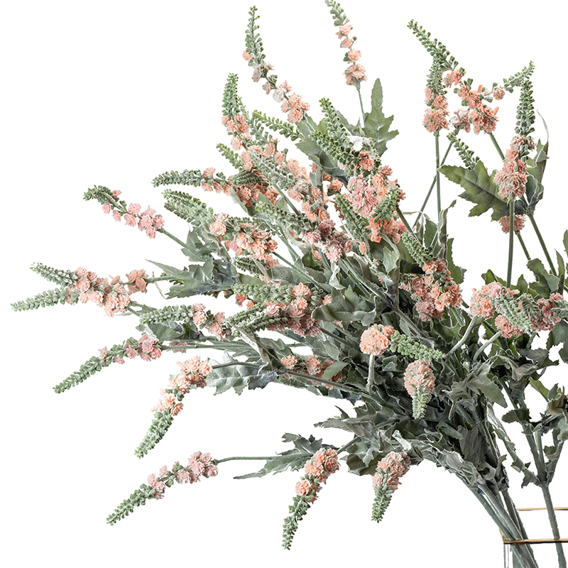 Spring Hills Emulation Flowers Rat Tail Grass Line Class Fake Flowers Lavender Flowers Lavender Wedding home Decorative Pendulum piece European-style retro photography