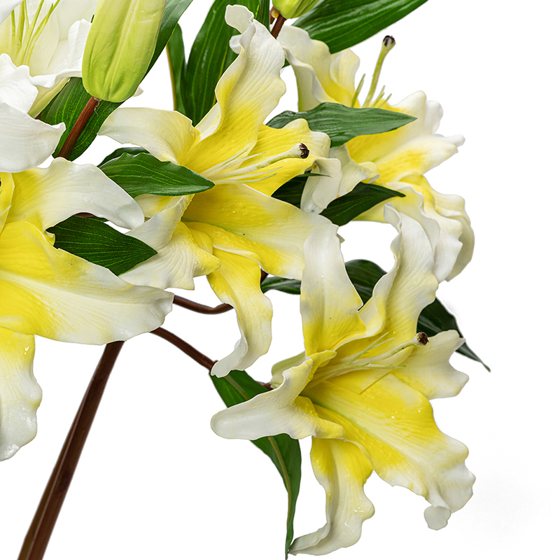 Spring Mountain Upscale Emulation Lily PU PU Feel Realistic Perfume Lily perfumer Living room Home Decorative Pendulum Wedding photography