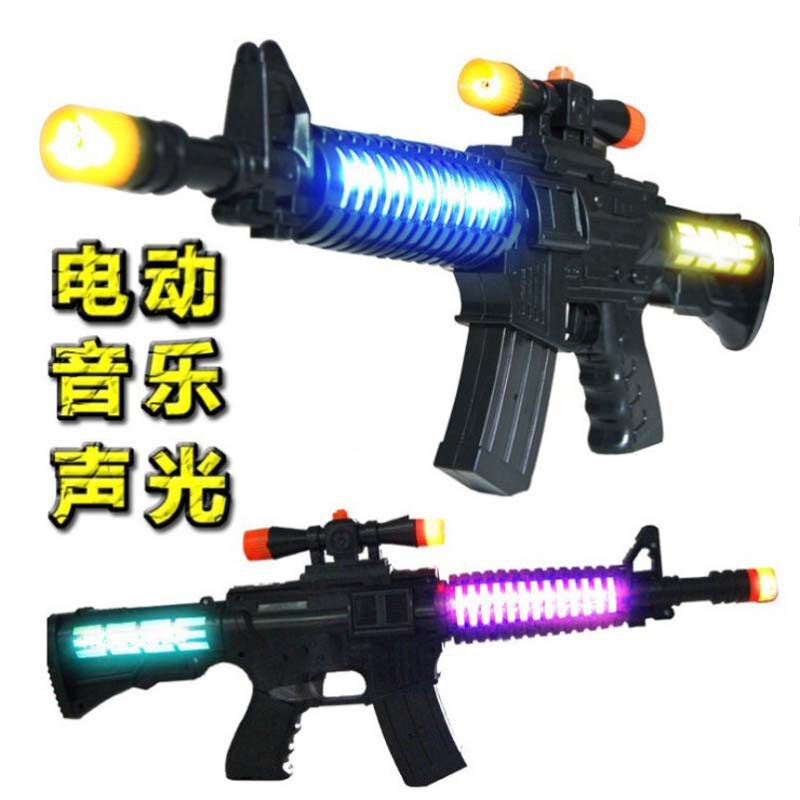 Glowing music submachine gun children's electric plastic toy gun stall hot selling laser gun children's toy gun hot