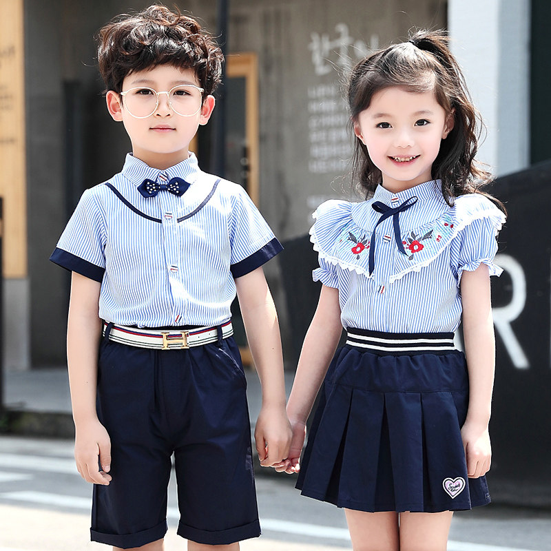 Children's school uniforms 2022 new CUHK boy boy Summer elementary school children's class clothes girls Summer Shenzhen Kindergarten clothes