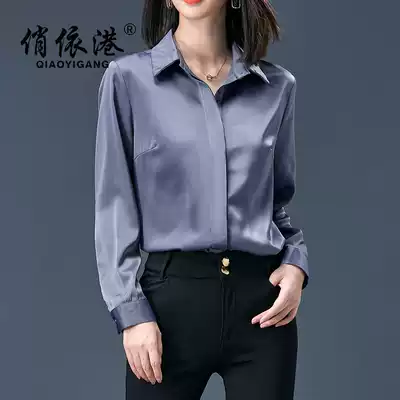 Large size Spring and Autumn new fashion shirt female design sense niche Lady loose coat female Korean long sleeve shirt tide