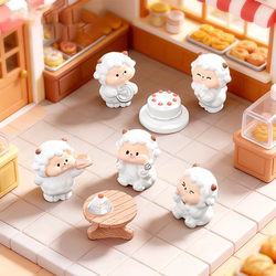 Miniature Landscape Ornaments Cartoon Cute Cake Shop Little Sheep Figurines DIY Dollhouse Decoration Accessories Desktop Small Ornaments