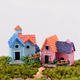 Micro Landscape Small House Villa Model, Micro World Succulent Bonsai Decoration, Miniature Resin House Small Ornaments