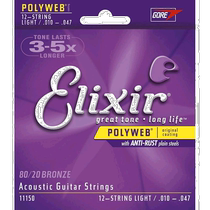 (Direct mail from Japan) Elixir native guitar strings POLYWEB80 20 12-string light 010- 047#1