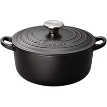 Publipostage Japon (Publipostage Japon) Le Creuset pot en émail couleur cool 24 cm feu à gaz noir mat