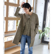 Japanese direct mail sankyo shokai womens collarless coat with short vest three ways to wear suitable for autumn