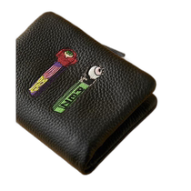 Japan direct mail Popular Collaboration (PEZ (pet) × ear) embroidered folding wallet ear PA