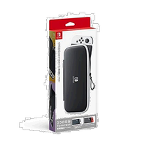 Self-operated｜Nintendo Switch zipper carrying bag black with screen protector console