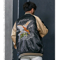 SILVER BULLET CavariA Unisex Large Silhouette Baseball Jacket High Gloss