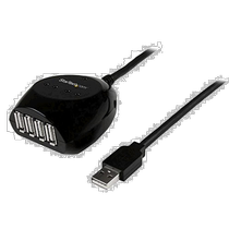 Self-operated | USB 2 0 data extension cable 15 meters + 4-port USB hub Type-A