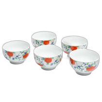 Japan direct mail Kutani ware set Peony 5-person set Tea set Tea cup Tea set Popular gift