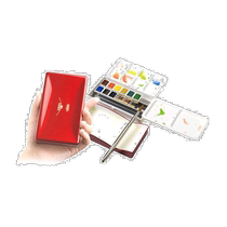 日本直邮Holbein Pancolor 12色套装 棕榈盒