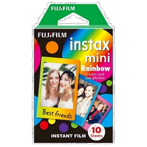 Fujifilm INSTAX Polaroid Replacement Photos 10 Pack Rainbow Camera Film