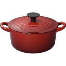 Japan direct mail (Japan direct mail) Le Creuset cool color enamel pot 16cm cherry red gas fire IH